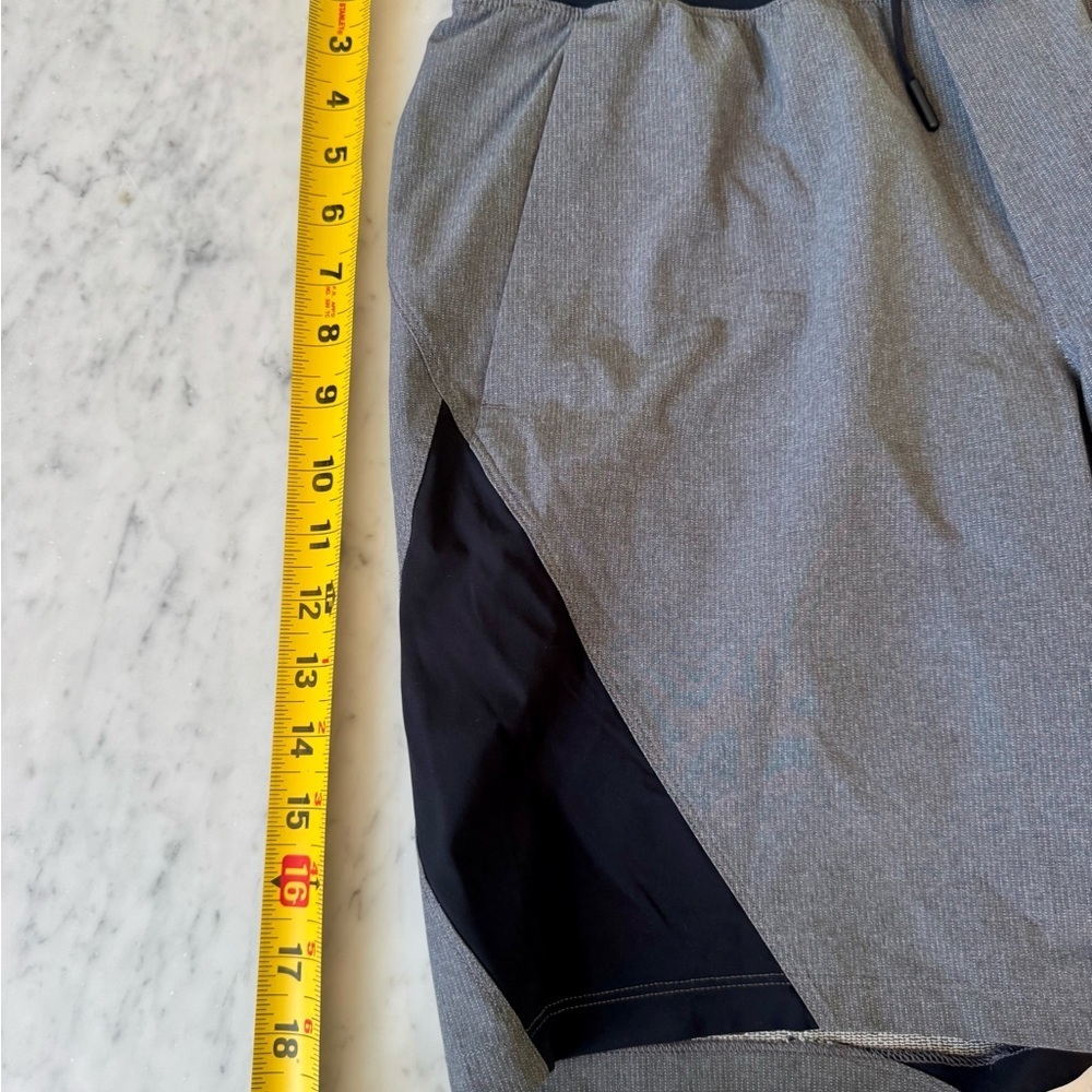 Lululemon Lined Men's Workout Shorts With Drawstring /Black Gray/medium - Picture 5 of 7